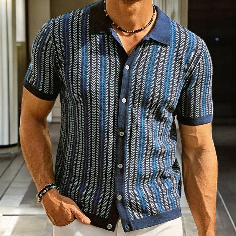 Polo a maglia da uomo — cotone organico con bottoni — lavoro