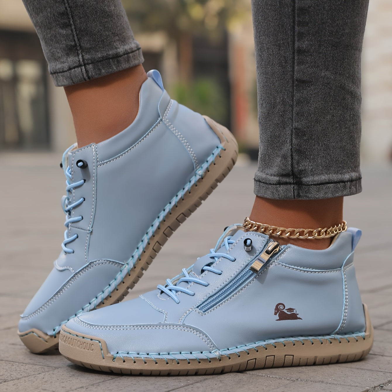 Scarpe da Passeggio da Donna con Chiusura a Zip e Suola Ammortizzata