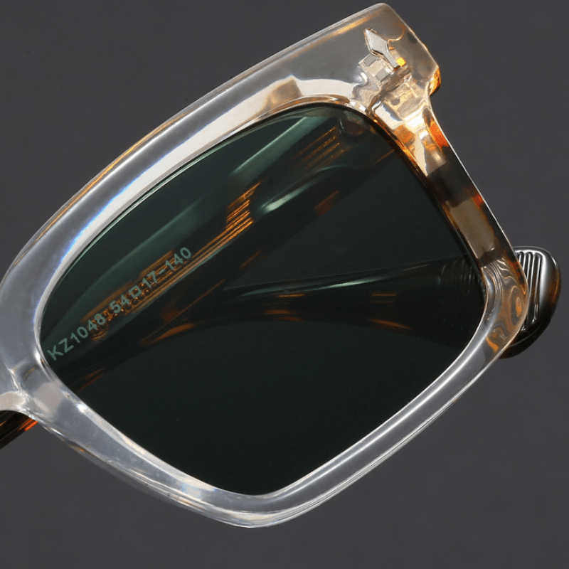 Gafas de Sol Cuadradas para Hombre con Montura de Acetato y Lentes de Protección UV400
