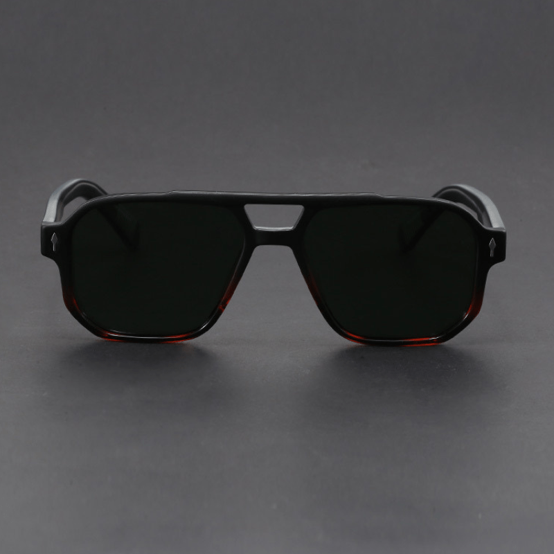 Men's Square Sunglasses with Gradient TAC Lenses and UV400 Protection