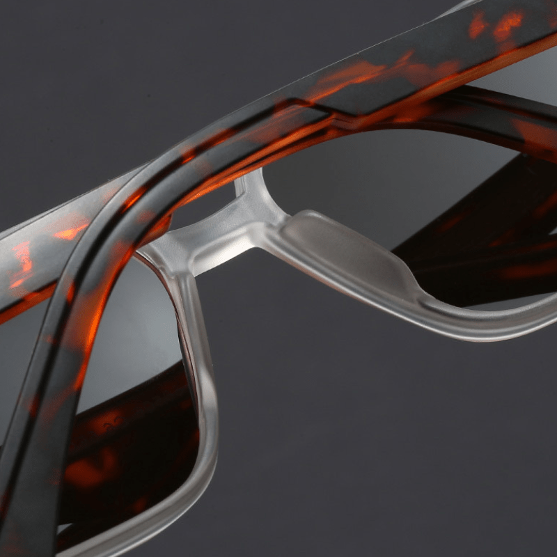 Men's Square Sunglasses with Gradient TAC Lenses and UV400 Protection