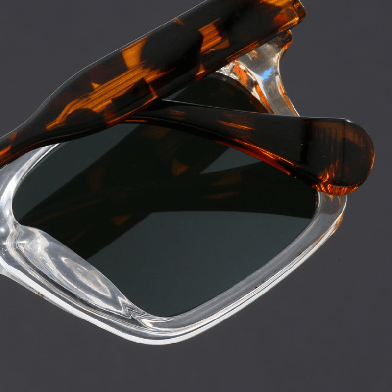 Gafas de Sol Cuadradas para Hombre con Montura de Acetato y Lentes de Protección UV400