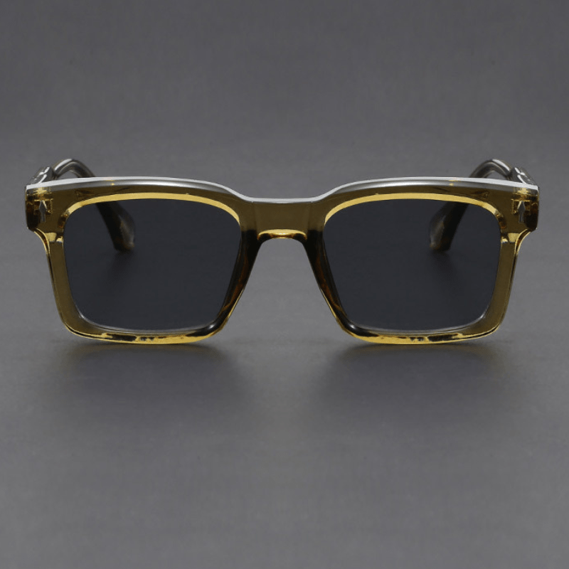 Gafas de Sol Cuadradas para Hombre con Montura de Acetato y Lentes de Protección UV400