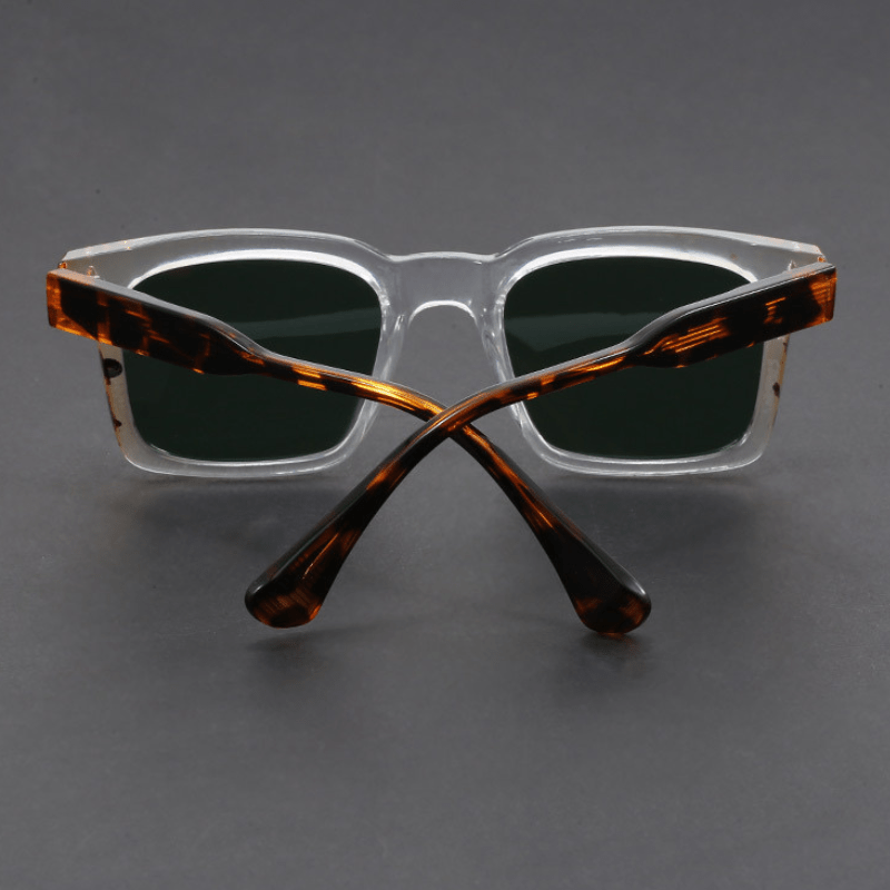 Gafas de Sol Cuadradas para Hombre con Montura de Acetato y Lentes de Protección UV400