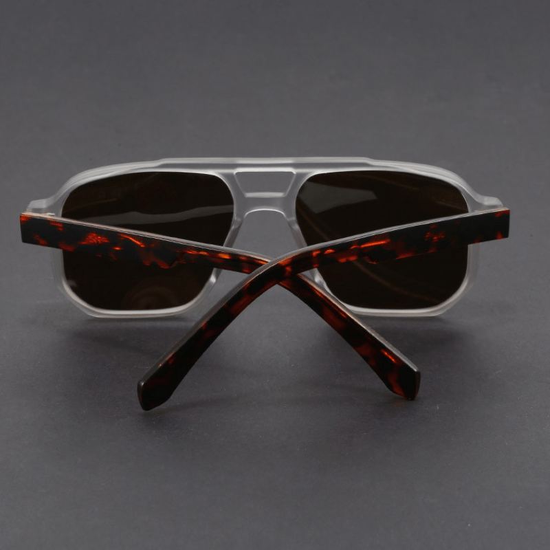 Men's Square Sunglasses with Gradient TAC Lenses and UV400 Protection