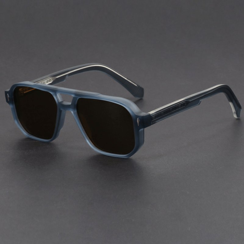 Men's Square Sunglasses with Gradient TAC Lenses and UV400 Protection