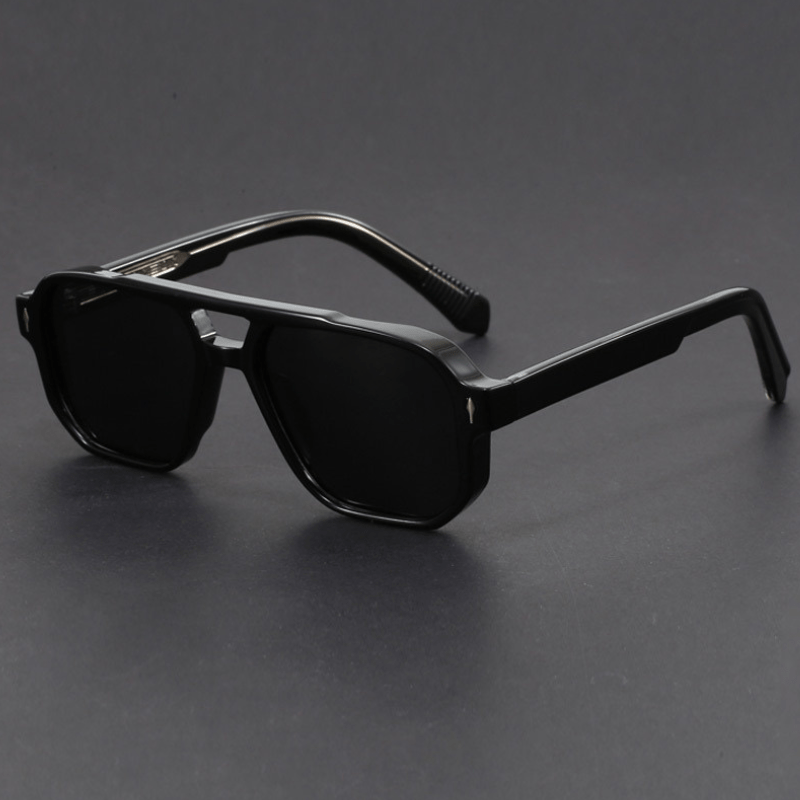 Men's Square Sunglasses with Gradient TAC Lenses and UV400 Protection