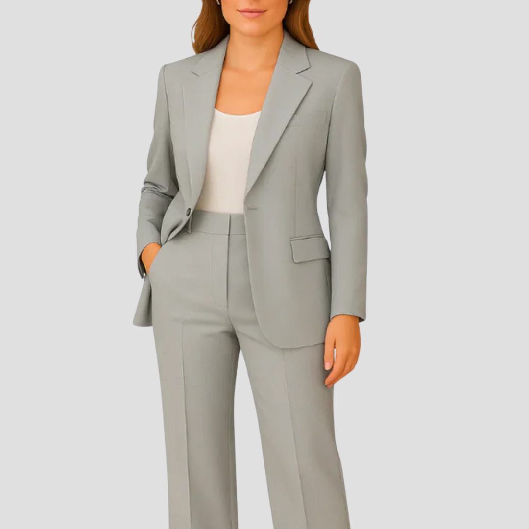 Blazer dal Taglio Dritto da Donna con Rever a Lancia e Chiusura con Bottone Singolo
