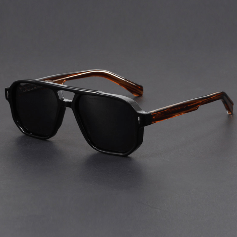 Men's Square Sunglasses with Gradient TAC Lenses and UV400 Protection