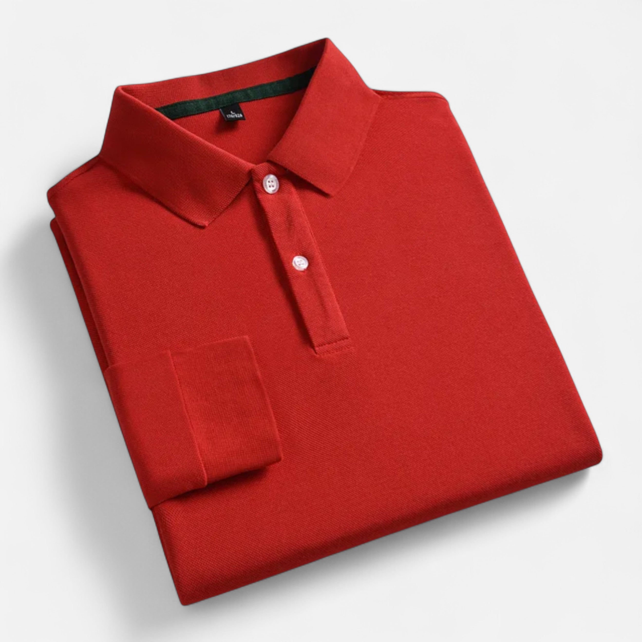 Eliaro Moda | Pánské polo s dlouhým rukávem z perleťové bavlny pro business