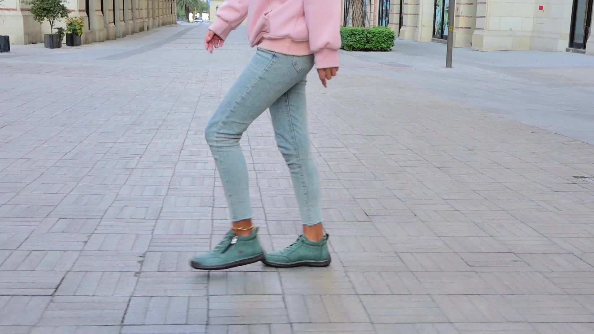 Scarpe da Passeggio da Donna con Chiusura a Zip e Suola Ammortizzata