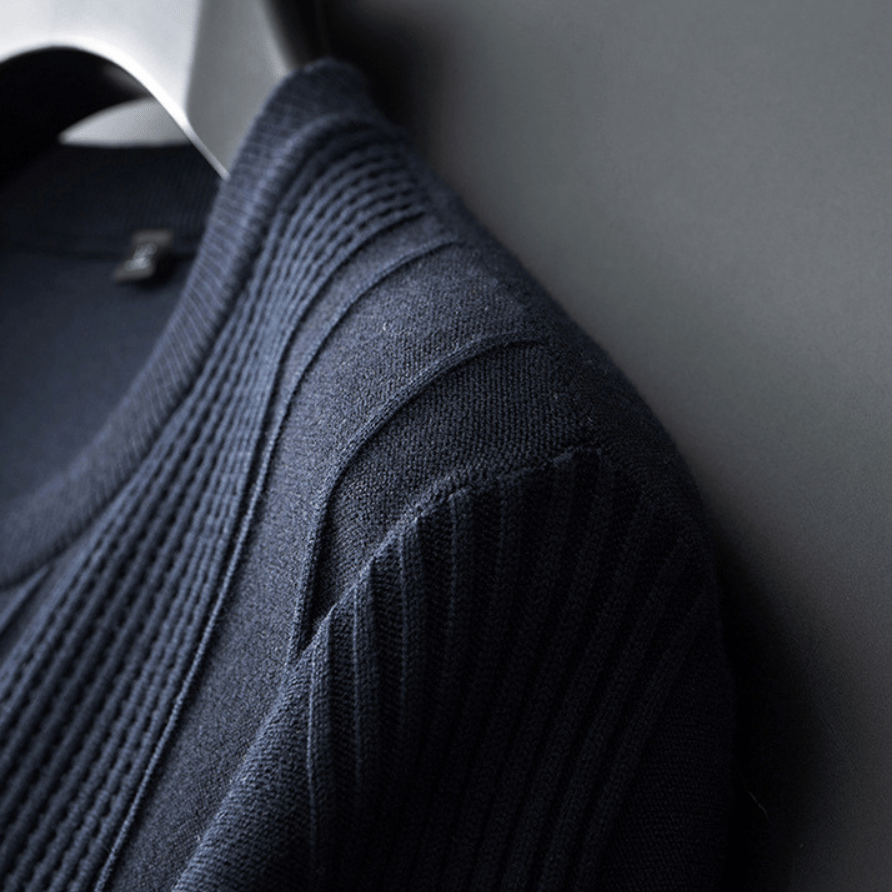 T-shirt en Maille de Soie Glacée pour Homme à Manches Courtes avec Col Rond
