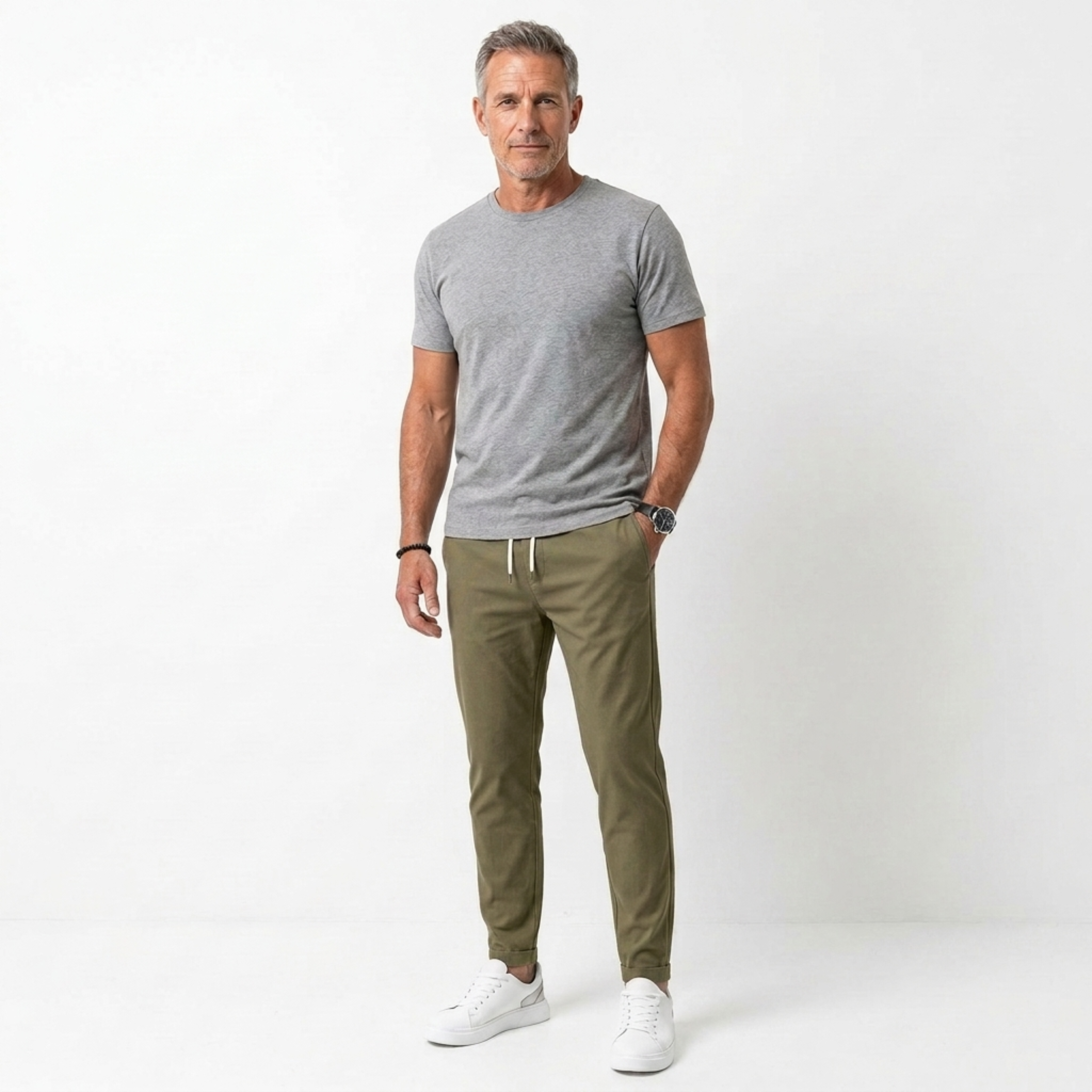 Pantalones elásticos hombre | corte slim fit uso diario