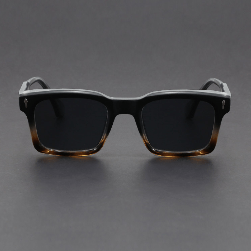 Gafas de Sol Cuadradas para Hombre con Montura de Acetato y Lentes de Protección UV400