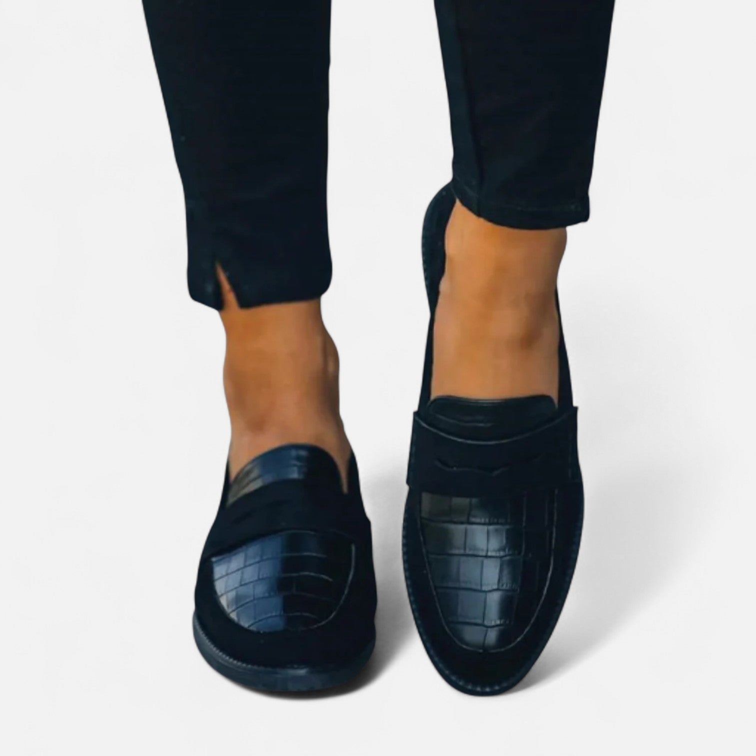 Mocassins de couro para mulher com sola antiderrapante para uso diário