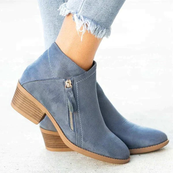 Botines de mujer con cremallera lateral — uso diario