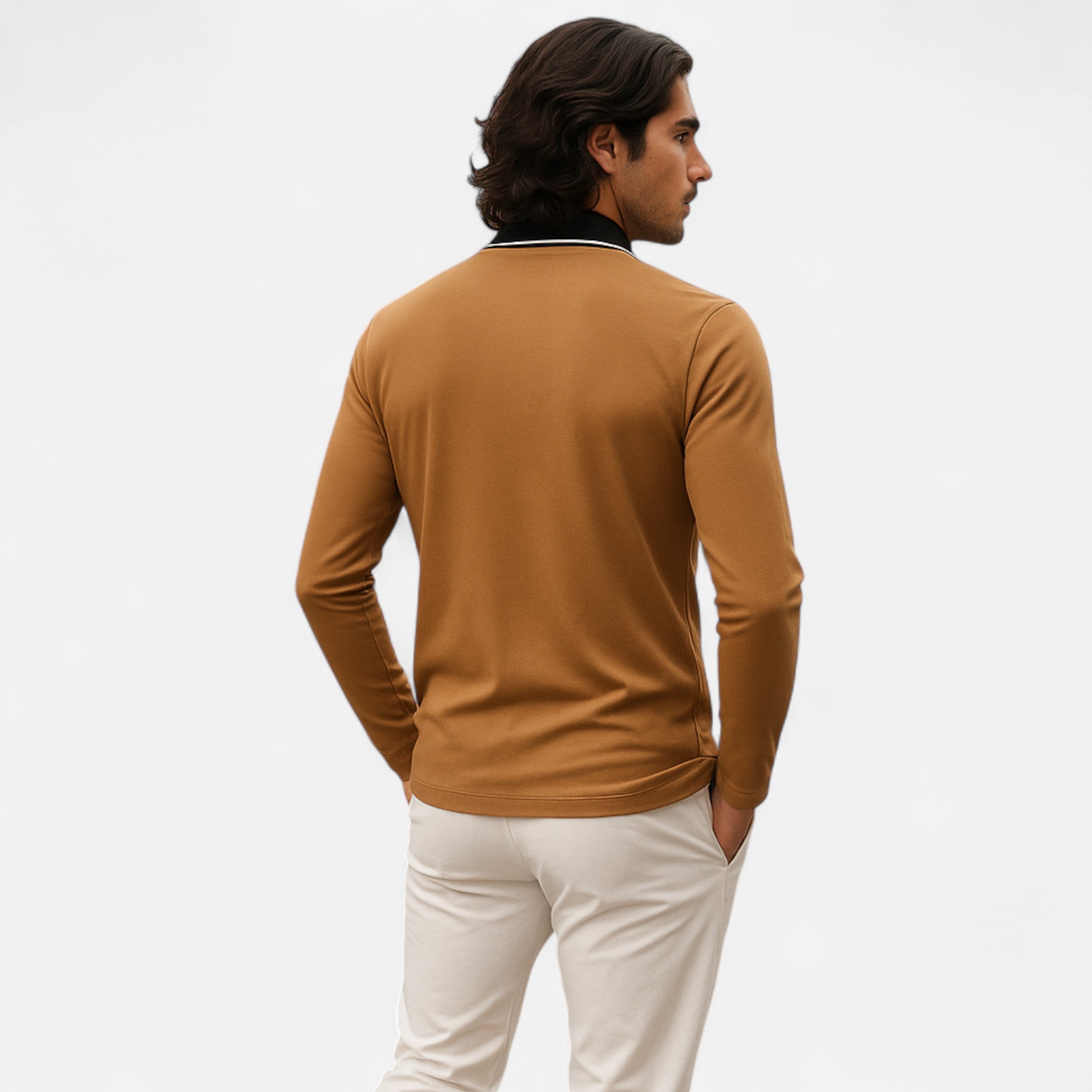 Eliaro Moda | Polo Homme Manches Longues Style Rugby Décontracté