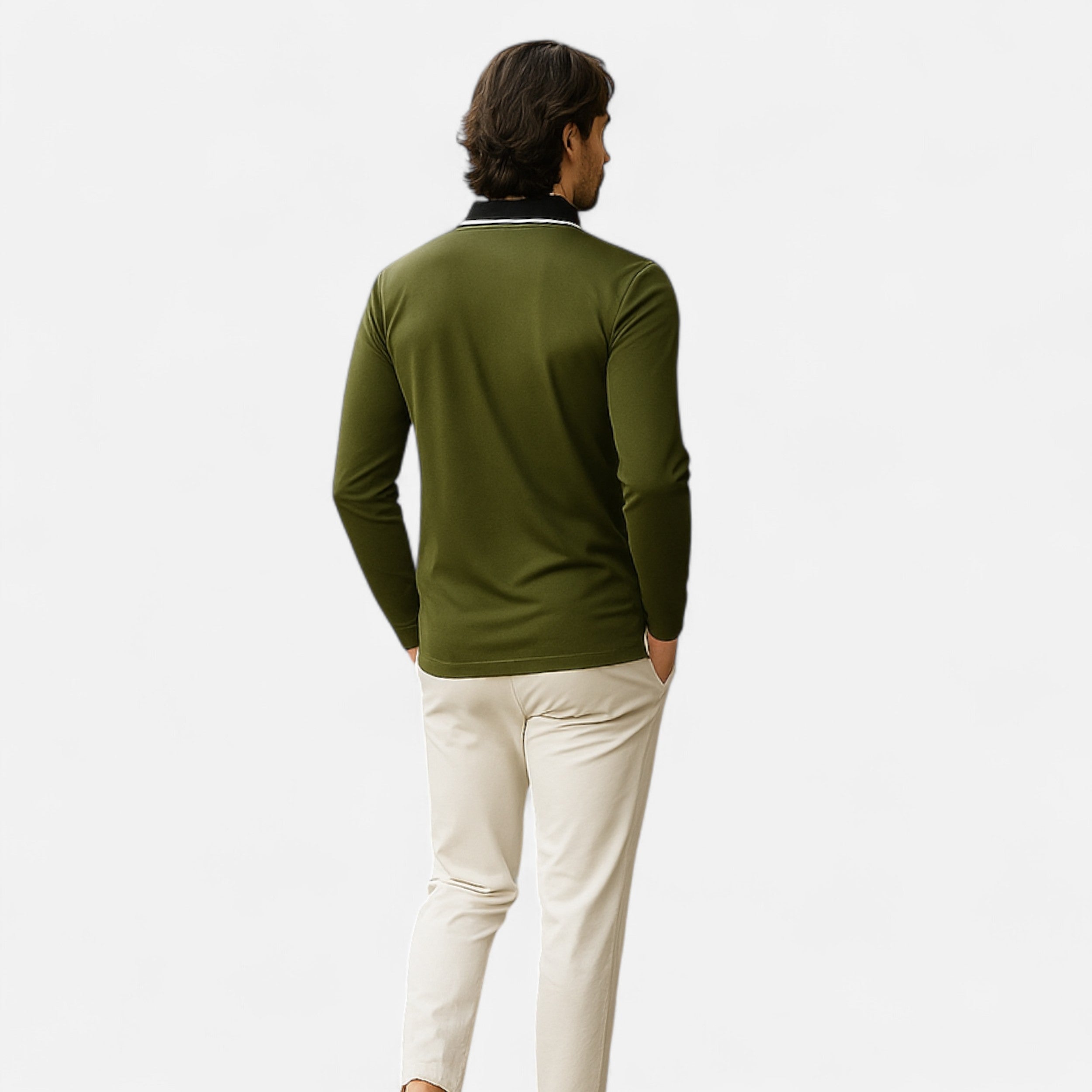 Eliaro Moda | Polo Homme Manches Longues Style Rugby Décontracté