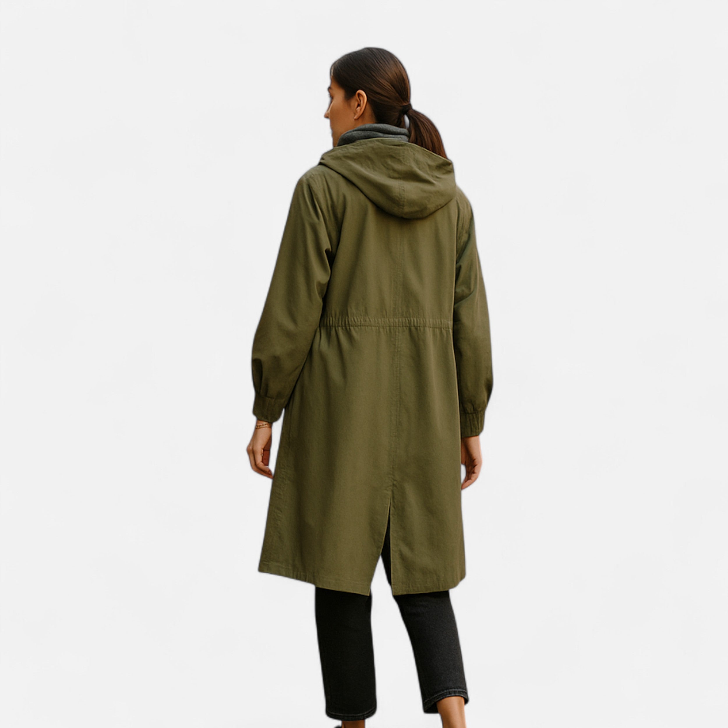 Eliaro Moda | Gabardina Mujer con Capucha Impermeable Atemporal