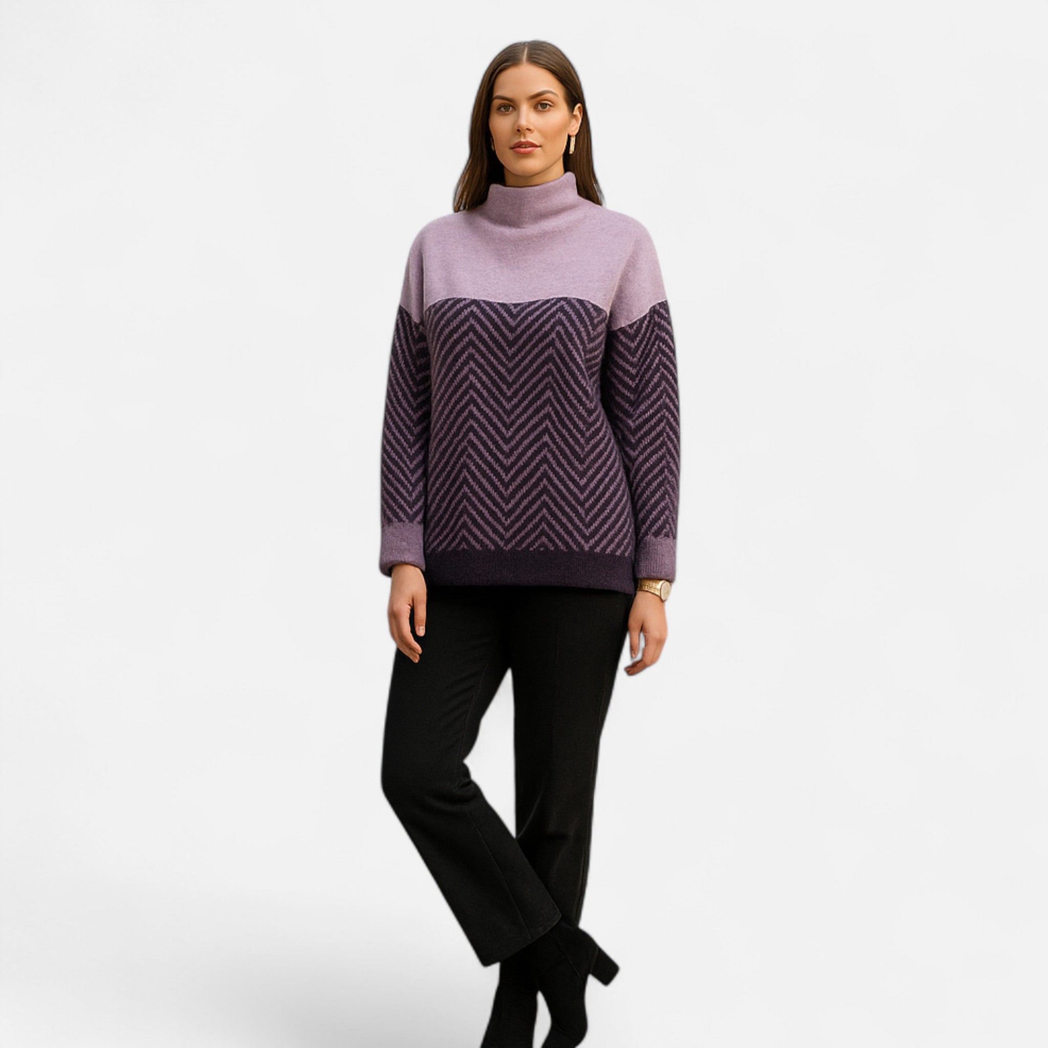Eliaro Moda | Pull Femme Col Montant Cachemire Premium