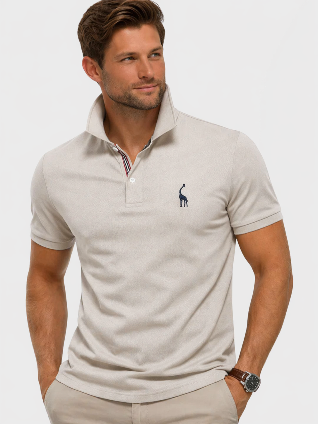 Polo di cotone da uomo a manica corta