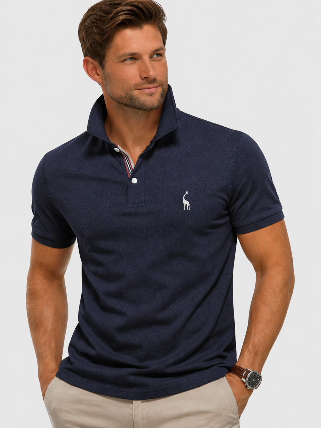 Polo di cotone da uomo a manica corta