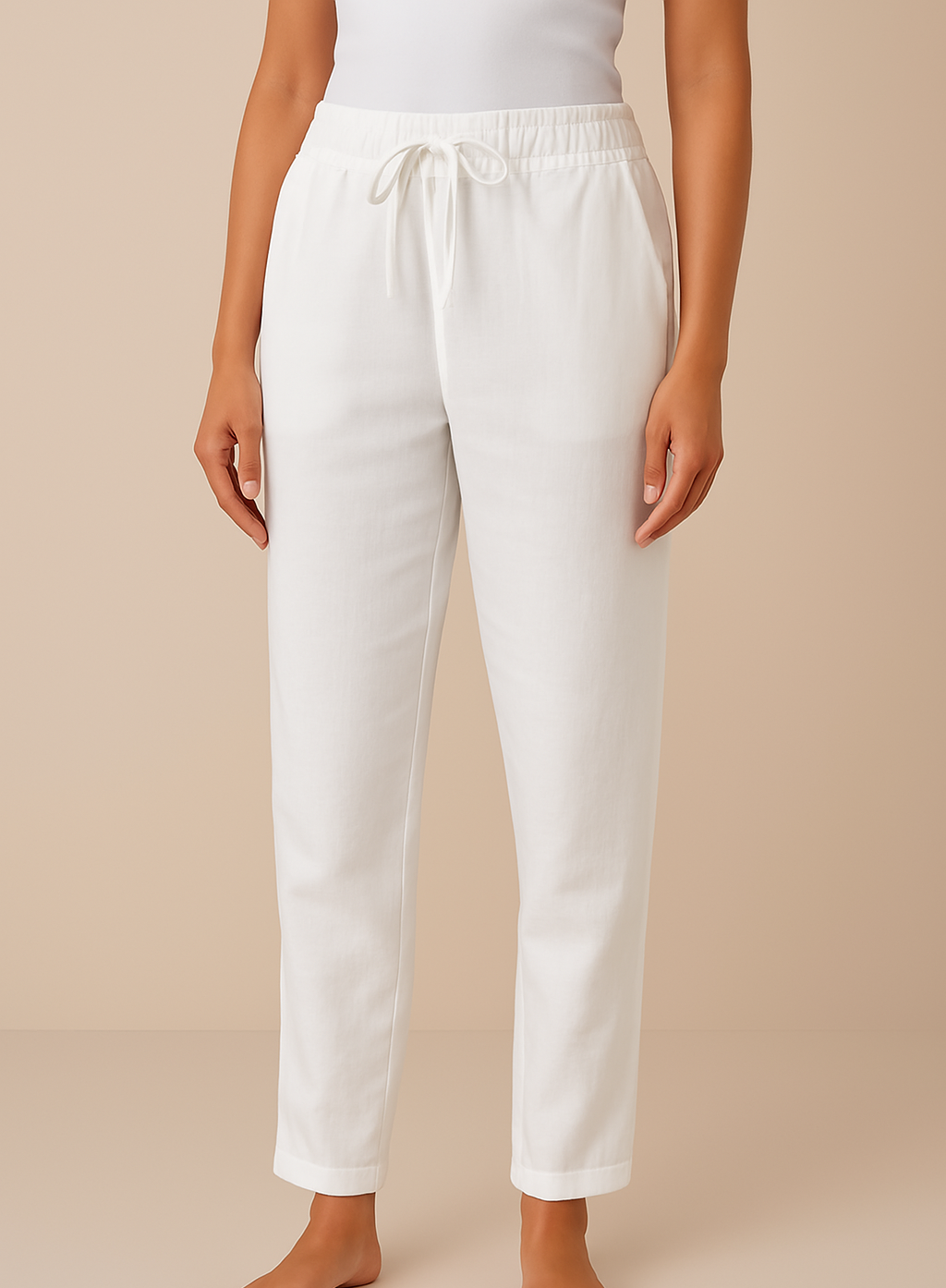 Pantalón Mujer Ajuste Cómodo Cintura Elástica