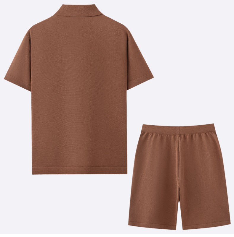 Conjunto de punto de dos piezas — punto geométrico — ropa casual verano