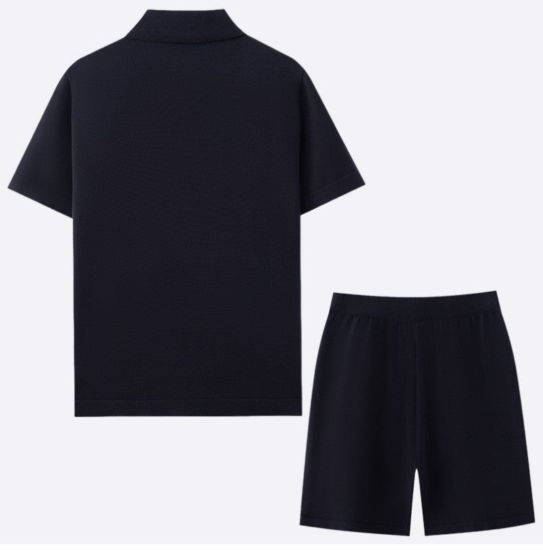 Conjunto de punto de dos piezas — punto geométrico — ropa casual verano