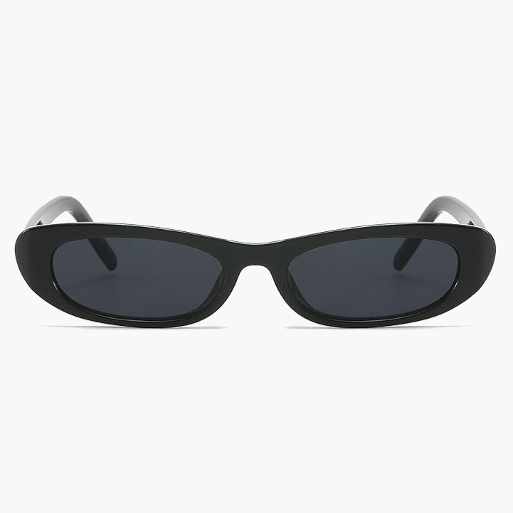 Lunettes de soleil ovales à petite monture style vintage pour femme