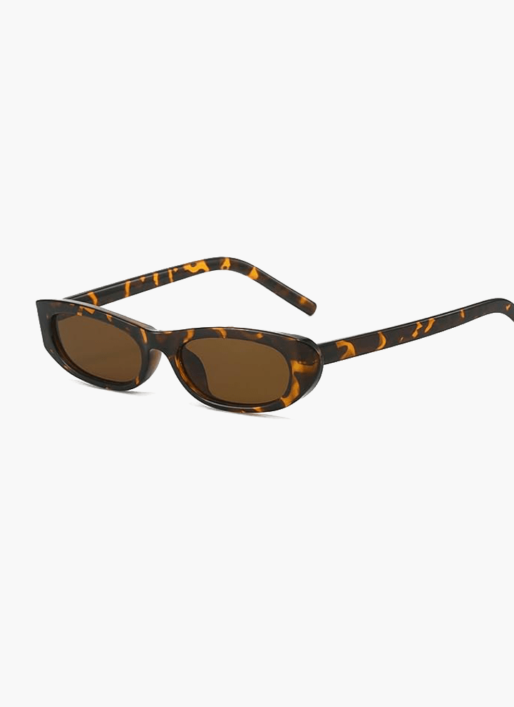 Lunettes de soleil ovales à petite monture style vintage pour femme