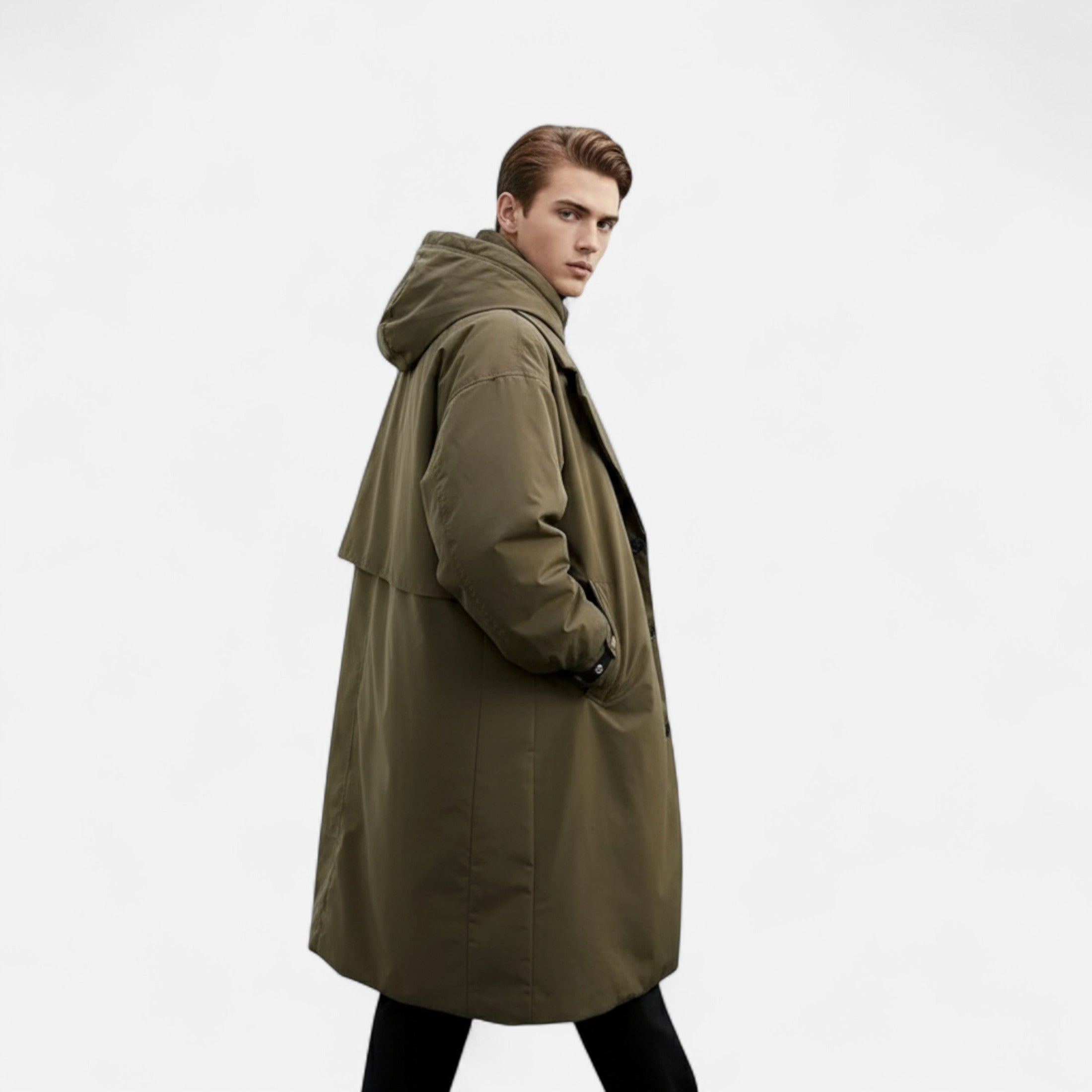 Eliaro Moda | Geacă bărbați iarnă lungă impermeabilă