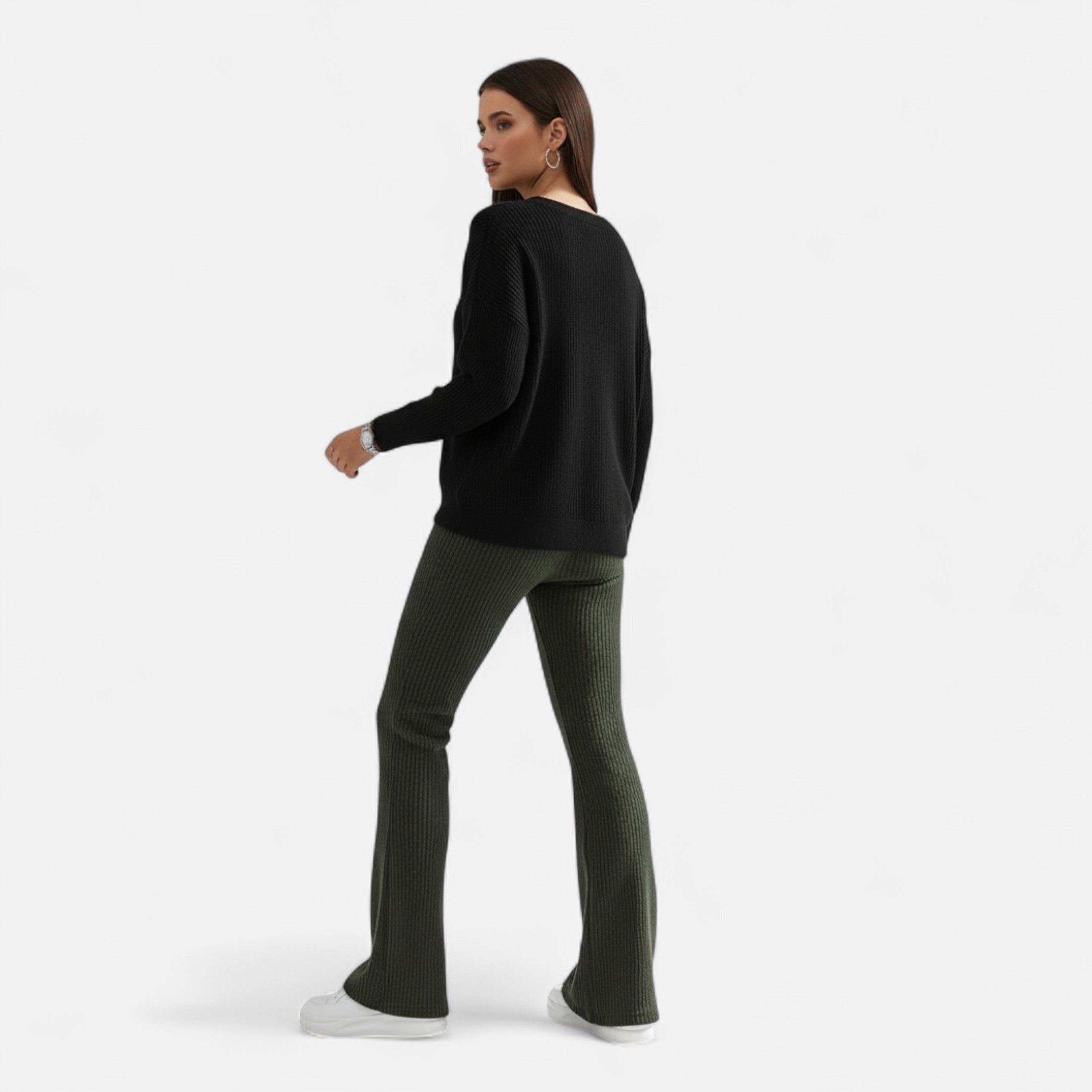 Eliaro Moda | Calças Elegantes Cintura Alta Mulher