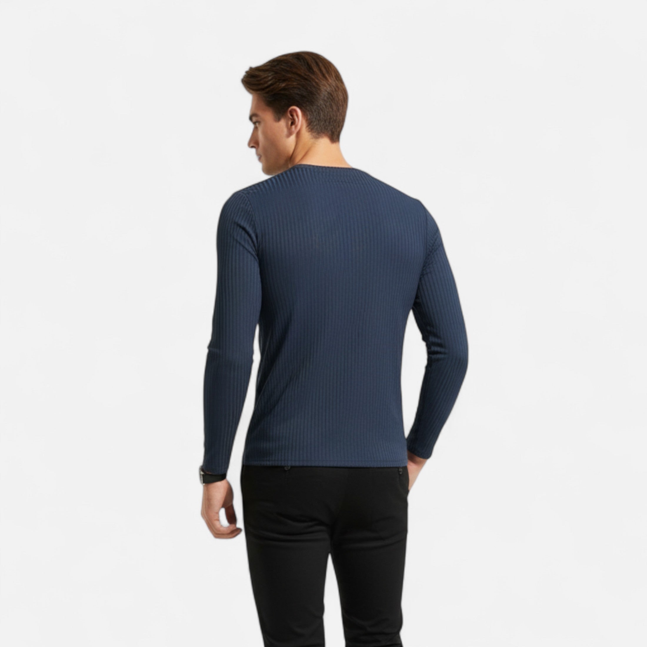 Eliaro Moda | Μακρυμάνικη Ριμπ Μπλούζα για Άνδρες