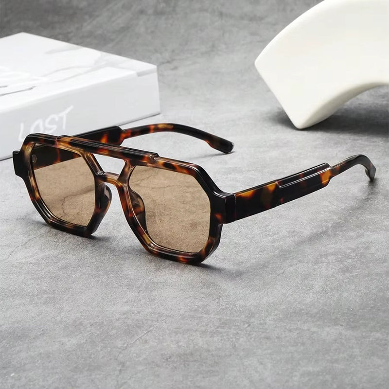 Lunettes de soleil géométriques Navigator à double pont avec protection UV400 unisexe