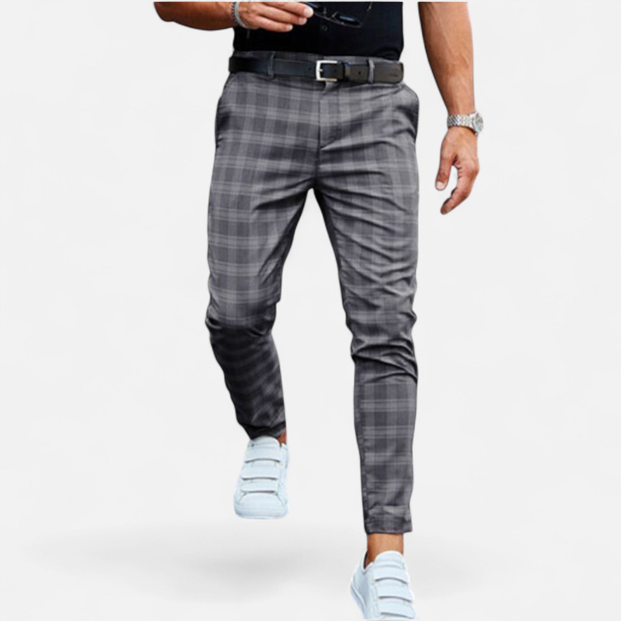 Eliaro Moda | Chinos Homme Slim Fit Carreaux Classiques avec Stretch