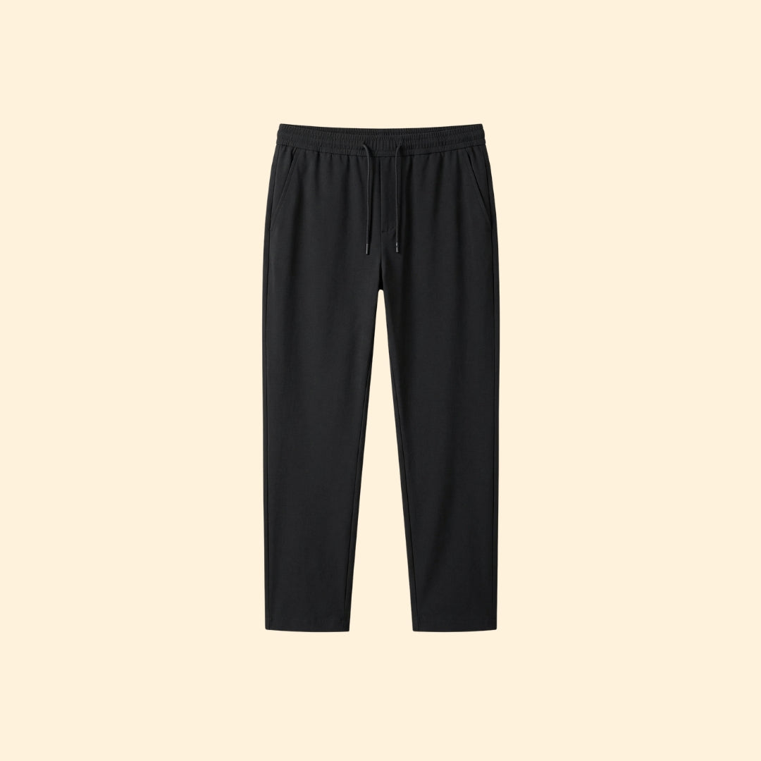 Pantalones de Vestir para Hombre con Cintura Elástica y Corte Tobillero