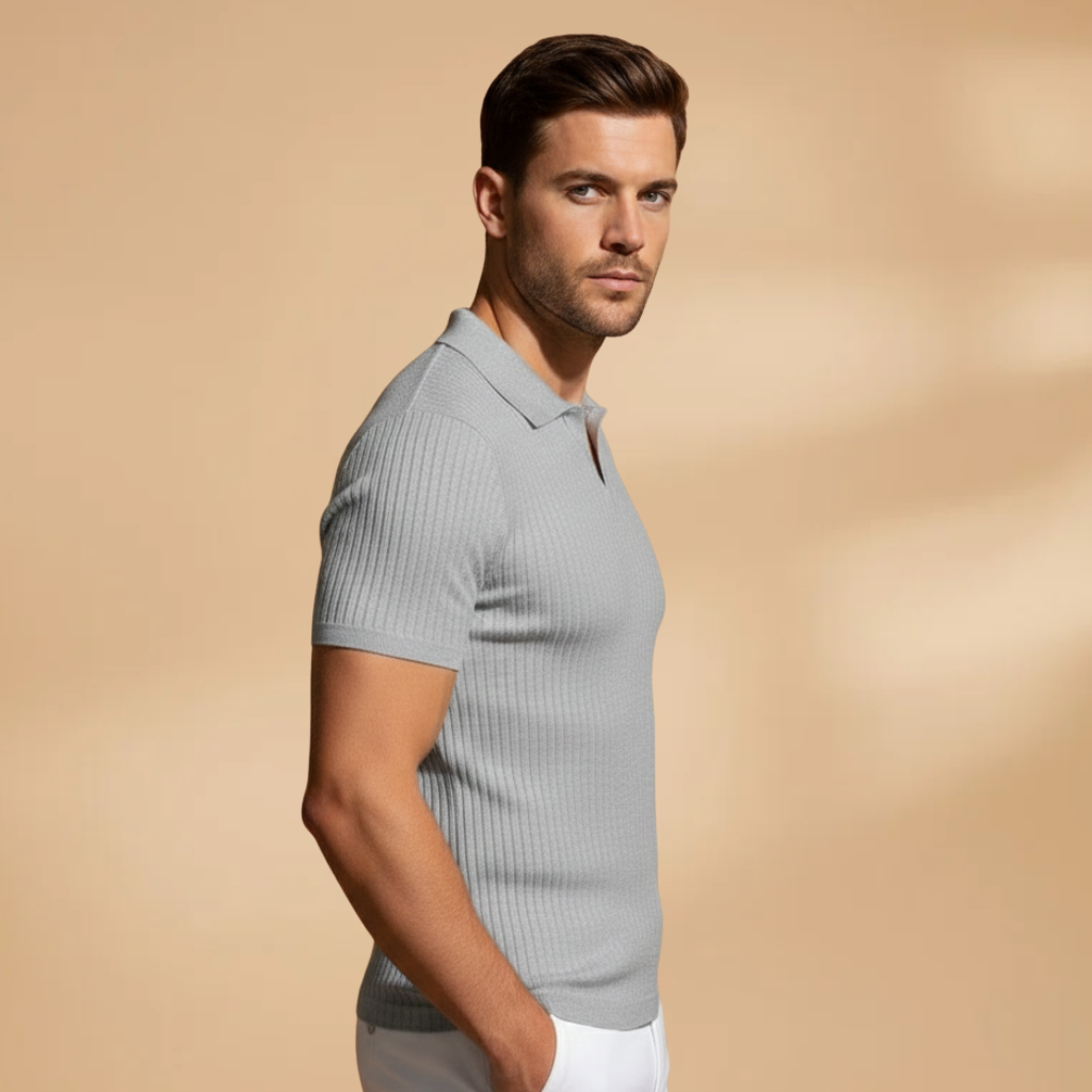 Polo de punto hombre | camiseta de corte slim para oficina