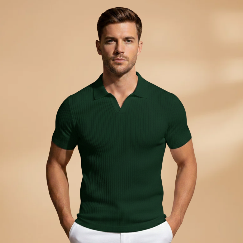 Polo de punto hombre | camiseta de corte slim para oficina
