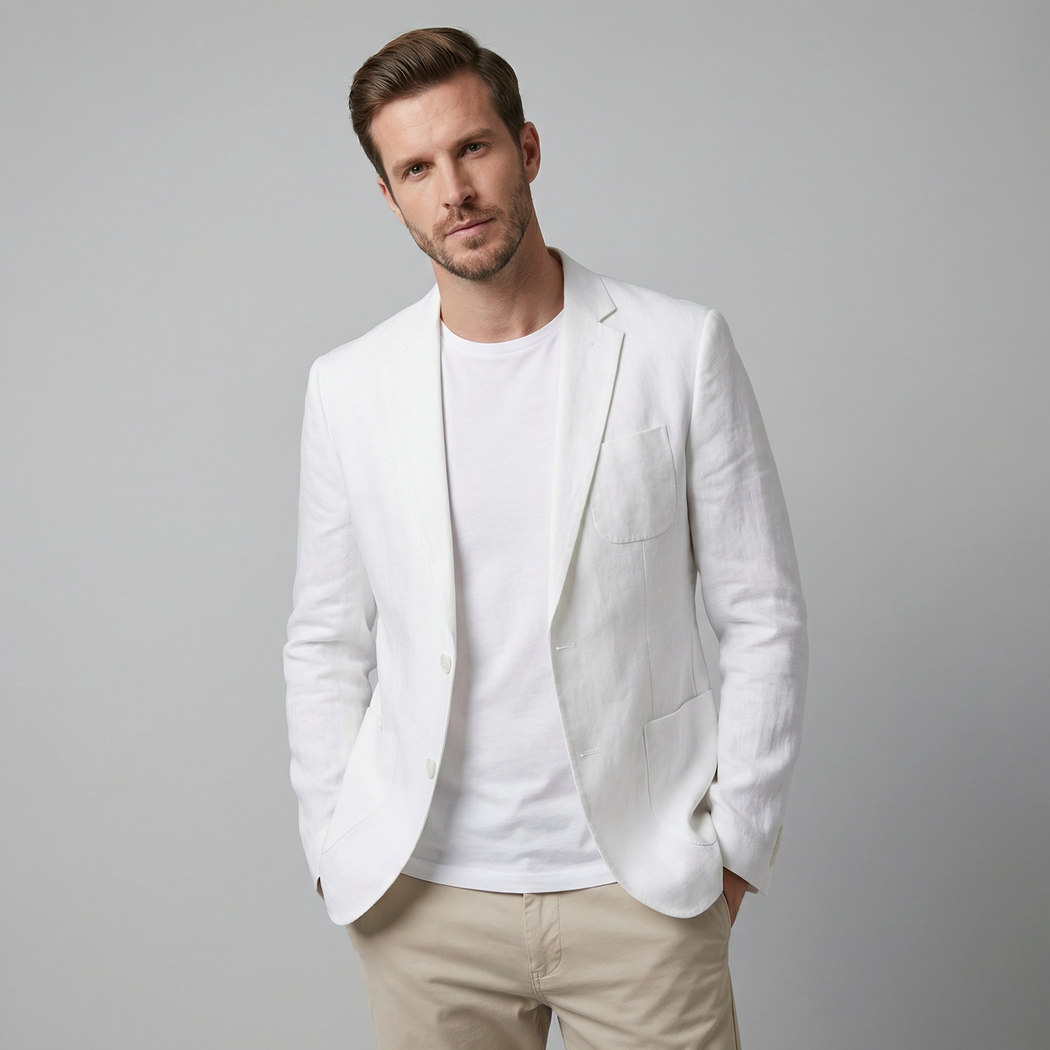 Blazer de lino hombre | chaqueta ligera para eventos