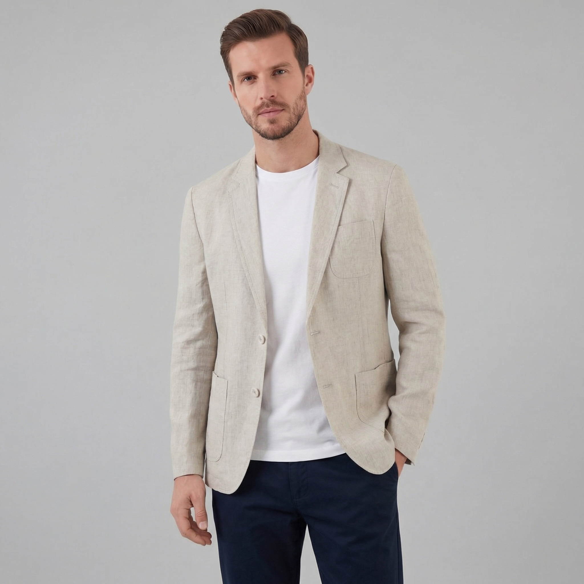 Blazer de lino hombre | chaqueta ligera para eventos