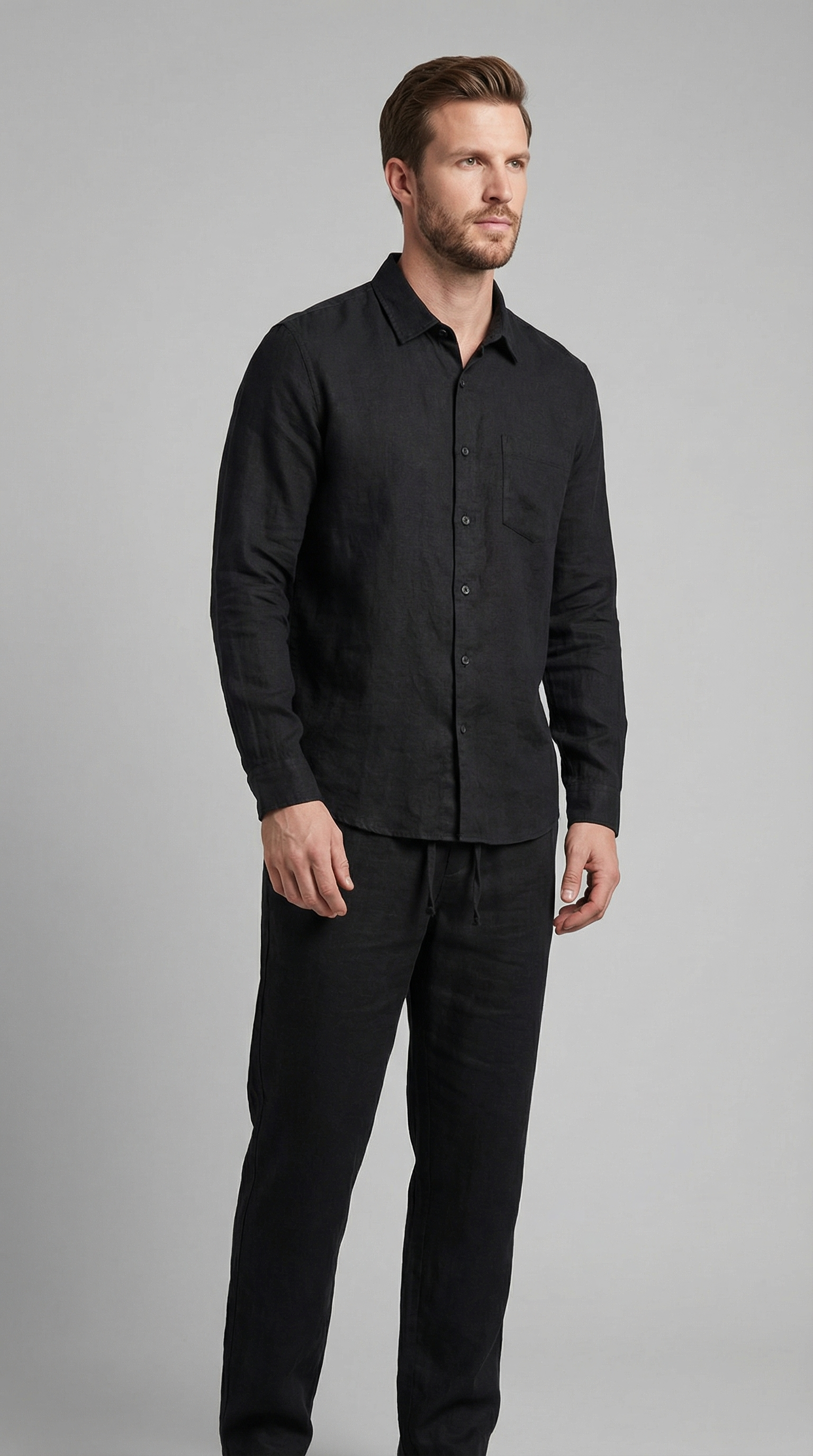 Men's linen set | two-piece slim fit set