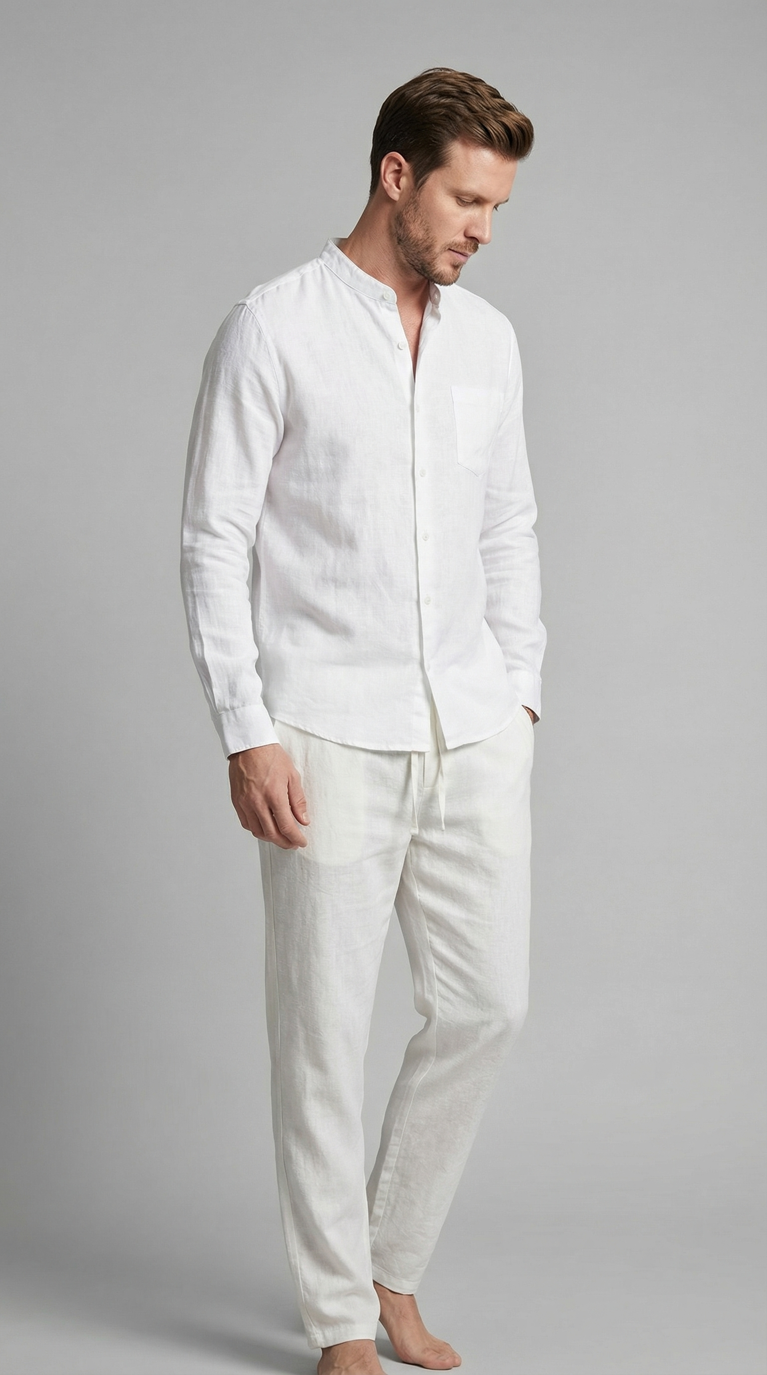 Men's linen set | two-piece slim fit set