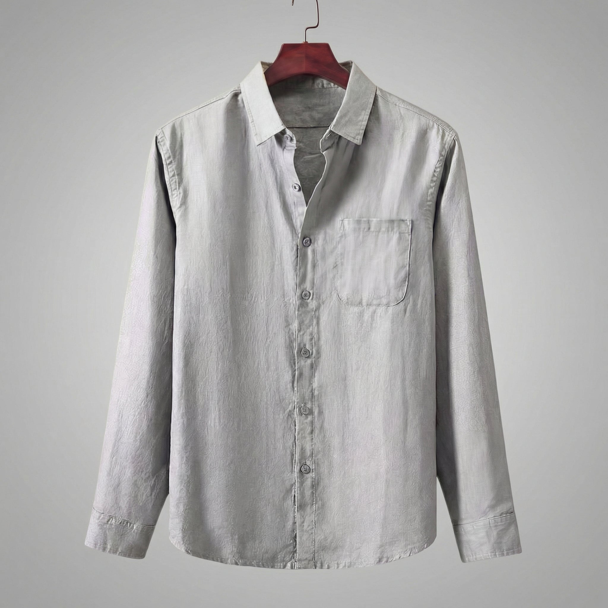 Camisa de lino hombre | manga larga para diario