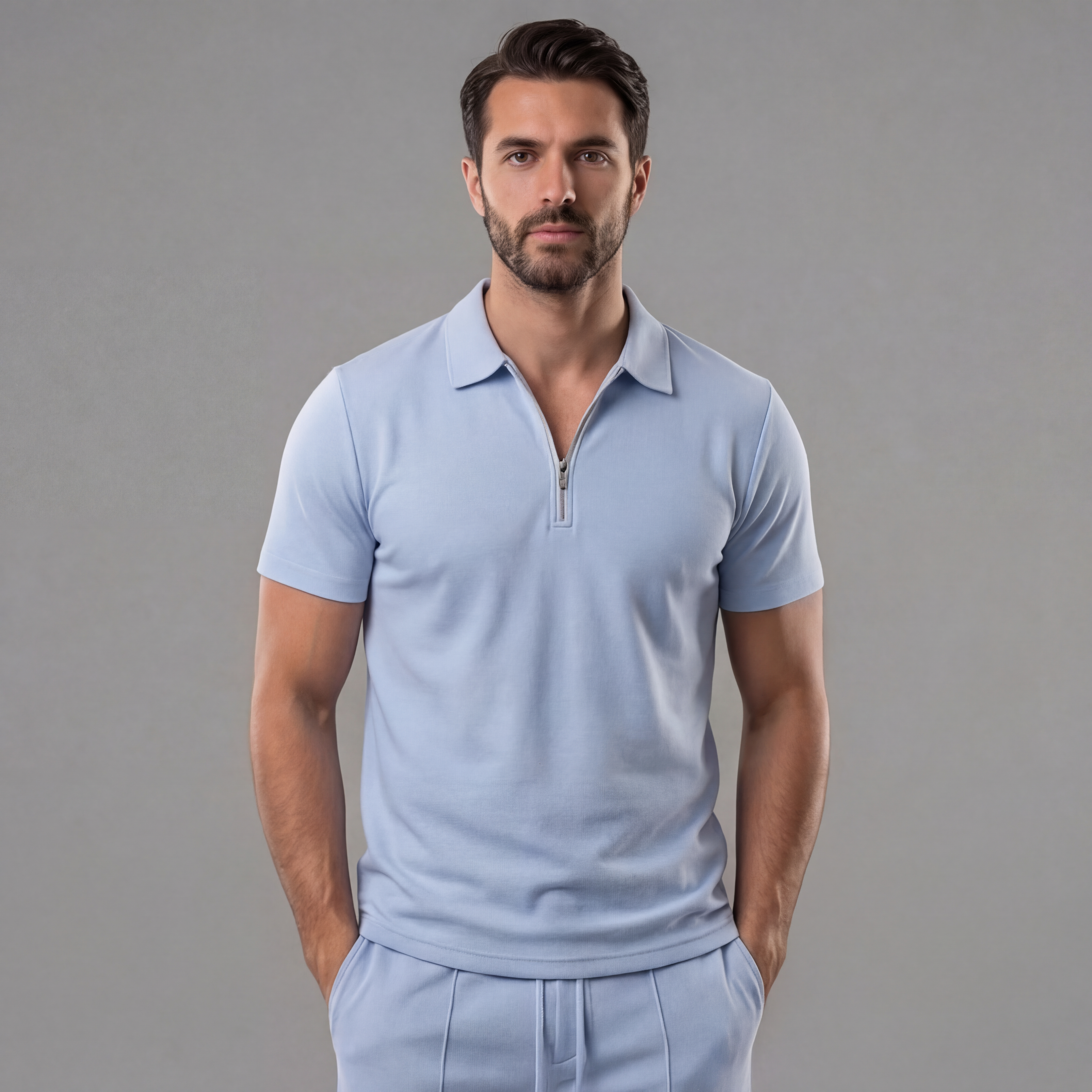 Ensemble polo et short homme | coton décontracté quotidien