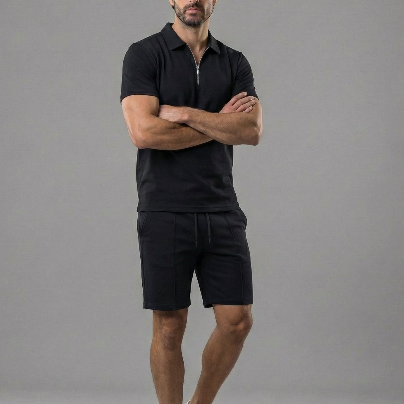 Ensemble polo et short homme | coton décontracté quotidien