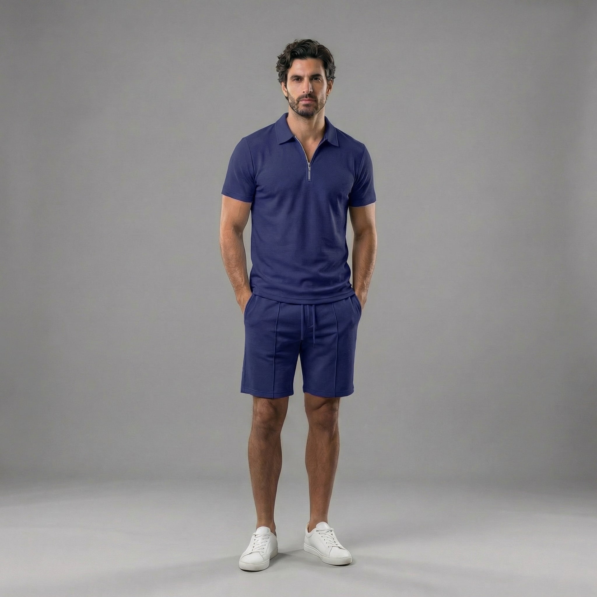 Ensemble polo et short homme | coton décontracté quotidien