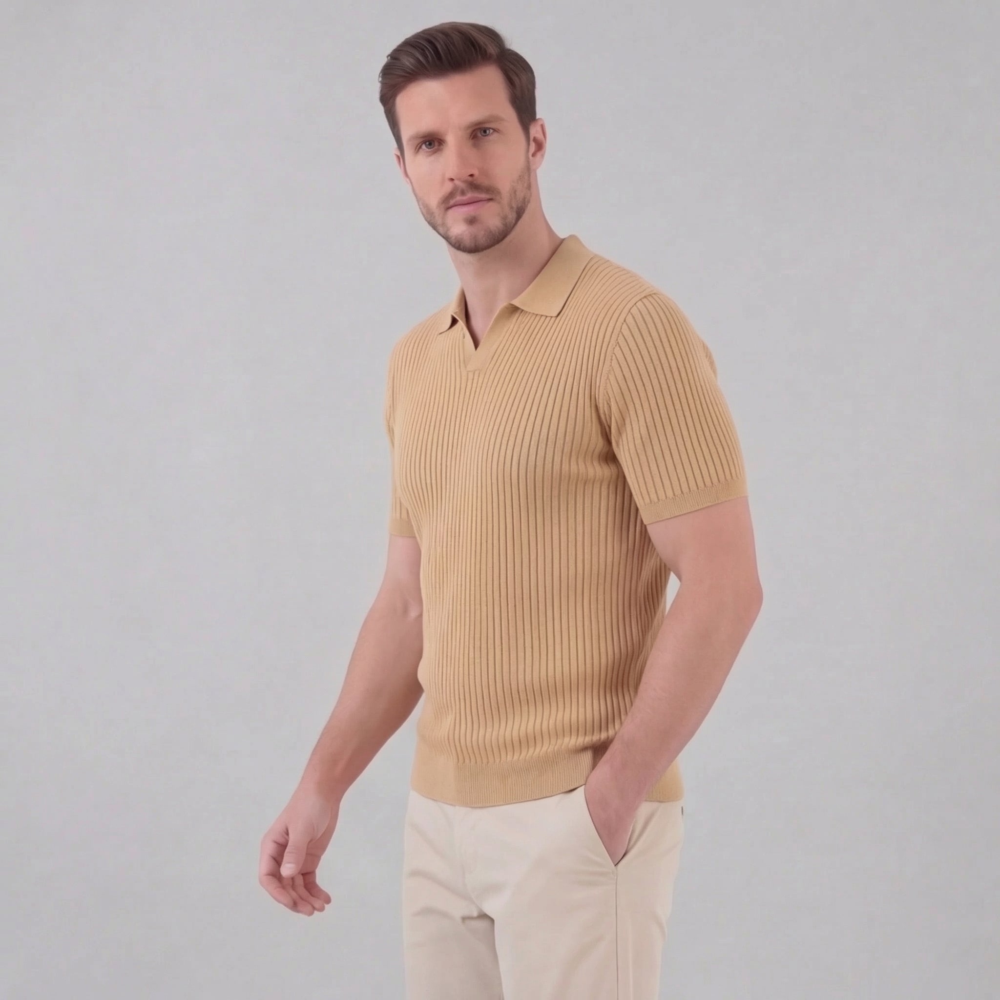 Polo punto hombre | camiseta de algodón entallada