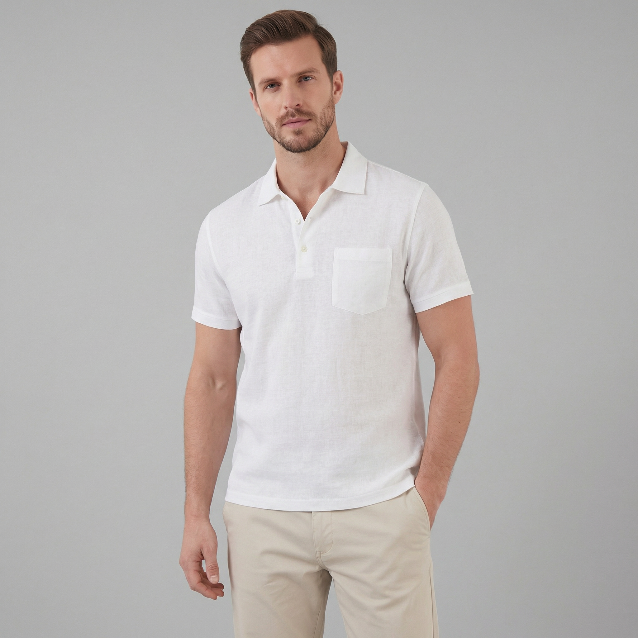 Men's short sleeve polo | relaxed summer t-shirt