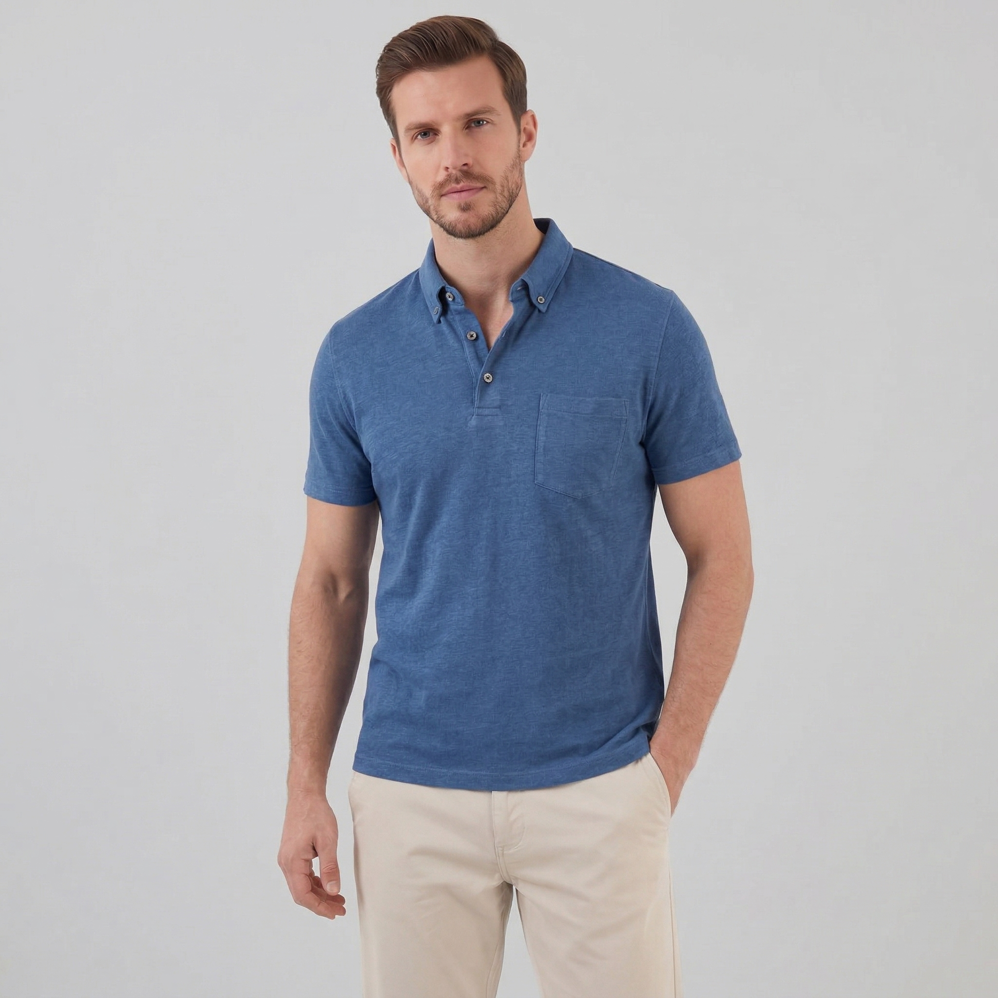 Men's short sleeve polo | relaxed summer t-shirt